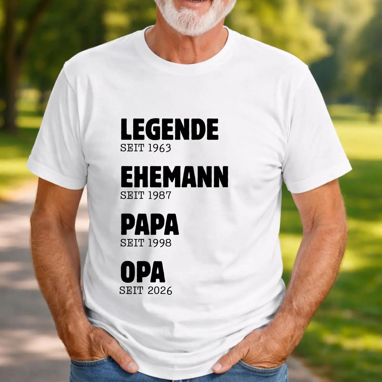 Custom Legende Ehemann Papa Opa Personalized T Shirt Funny Expecting Grandpa for Dad Husband Birthday Father's Day Tops