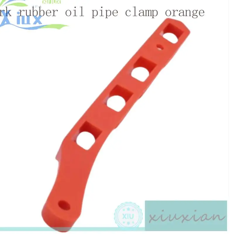 Off-road motorcycle orange flat fork air pipe clamp high strength hose holder