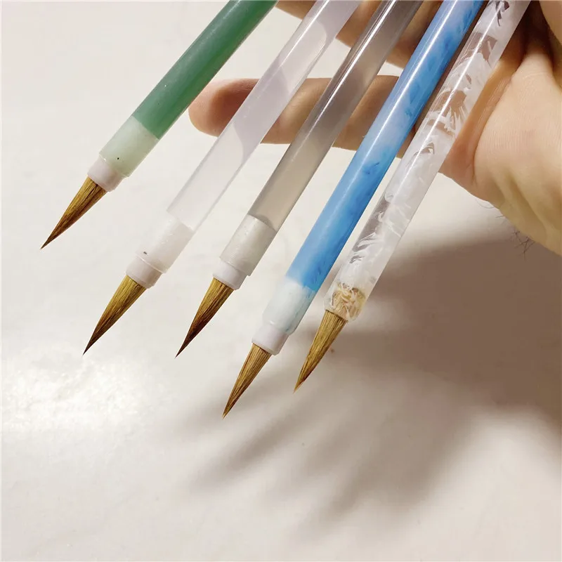 Ezone Kalligraphie Pinsel Stift chinesische Malerei Pinsel Wolfs haar regelmäßige Skript Schule Büro Handwerk liefert Malerei Pinsel Kunst