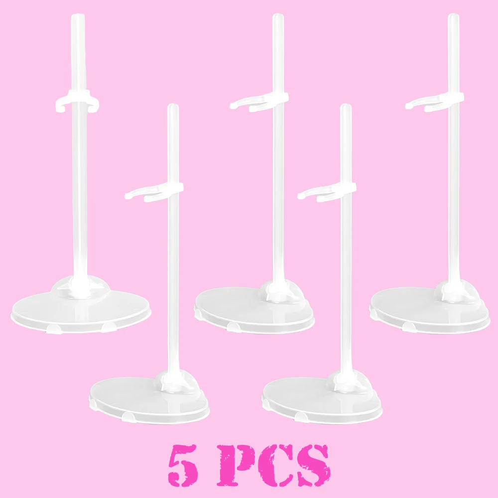 NK Official 5 Pcs/Set 30cm Doll standing bracket (transparent color) fixed clip waist support photographic props For Barbie Doll