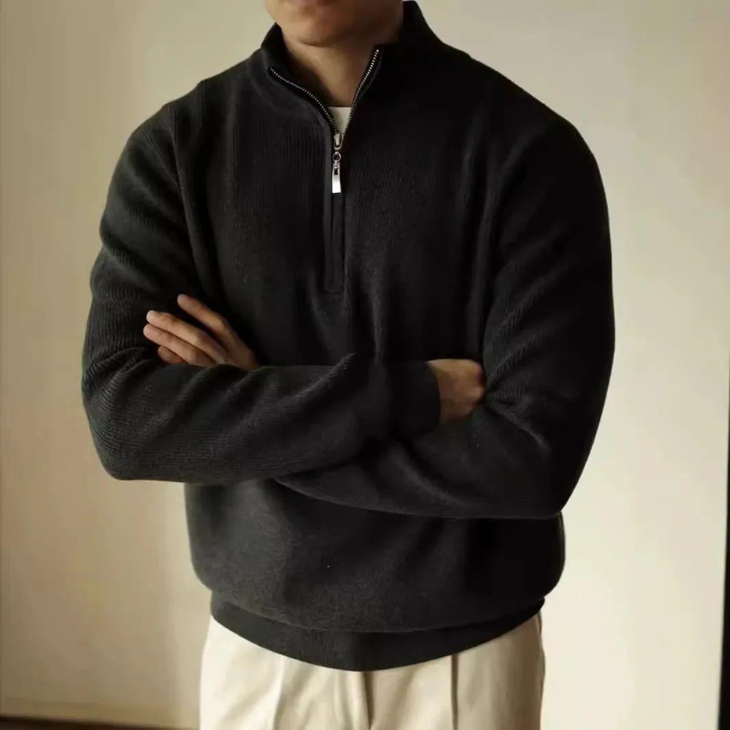Winter Men Turtlenecks Sweaters Knitwear Pullovers Solid Color Long Sleeved Sweater Male Casual Daily Warm Coats