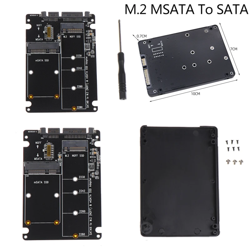 New 1set 10*7cm SATA 60Gbps To M2 NGFF SATA SSD MSATA SSD Adapter