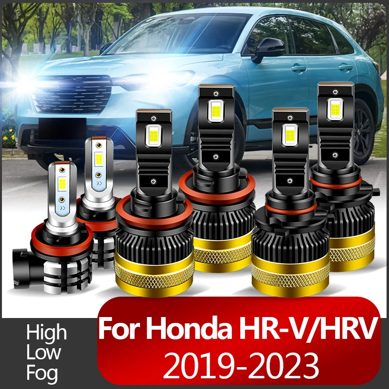 2PCS 30000lm For Honda HR-V/HRV 2019-2023 Car LED Headlight Bulbs High Beams Low Beams Fog lights High quality CANbus 6000k