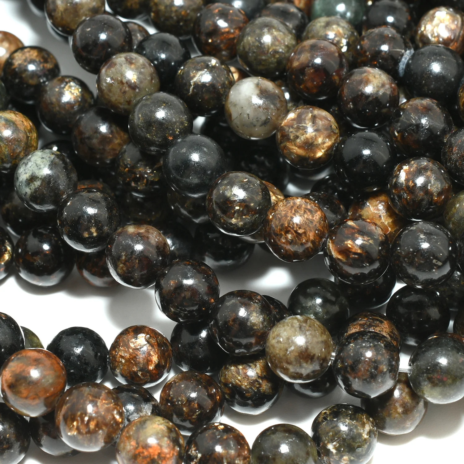 الطبيعية بسيطة مستوى الجودة البيوتيت فضفاض الخرز المستديرة 8mm-8.3mm