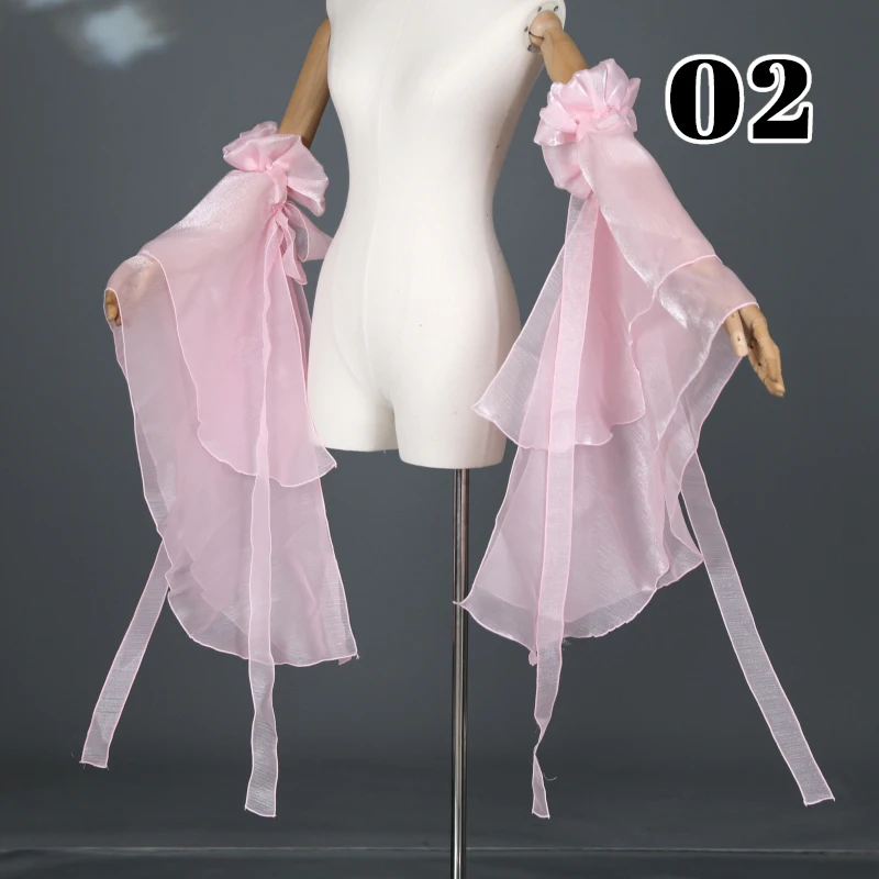 1 쌍 Hanfu 액세서리 중국 댄스 탑 워터 슬리브 Shuixiu 슬리브 의상 댄스 공연