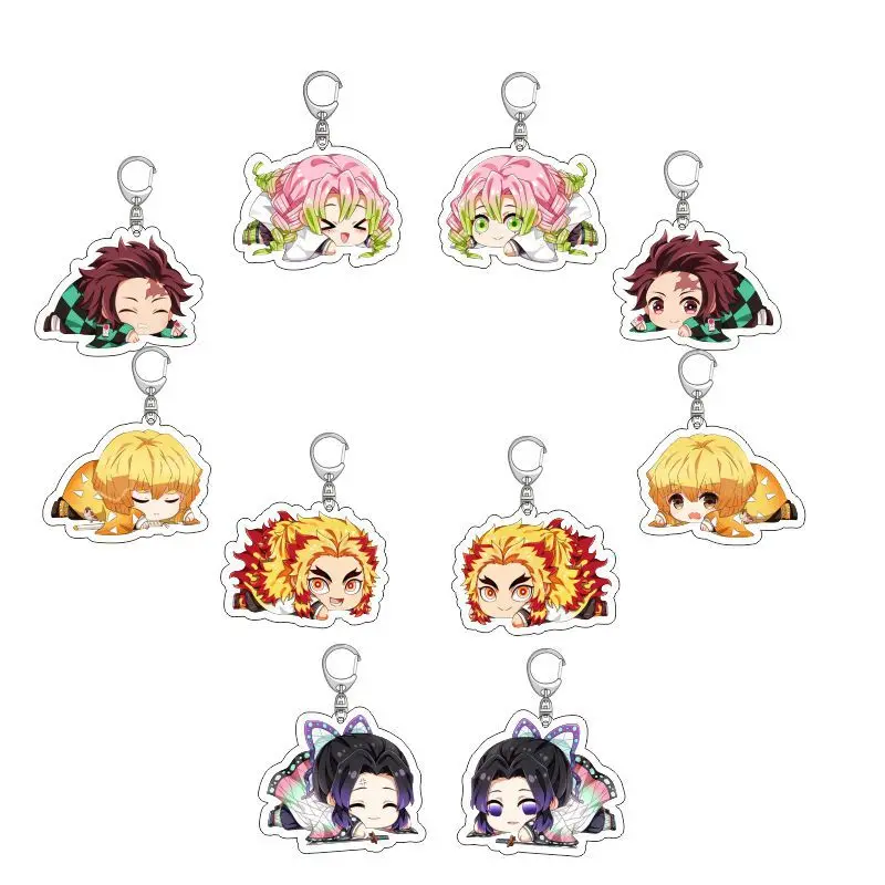 

Аниме акриловый брелок «Убийца демонов», кулон, креативные милые аксессуары, серия очаровательных украшений для фанатов, коллекция подарков