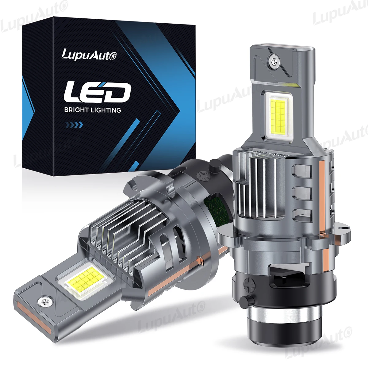 

Lupuauto D4S D2S LED Headlight Bulbs 6500K White Conversion Kit Plug and Play Xenon HID Light Replacement CANBus