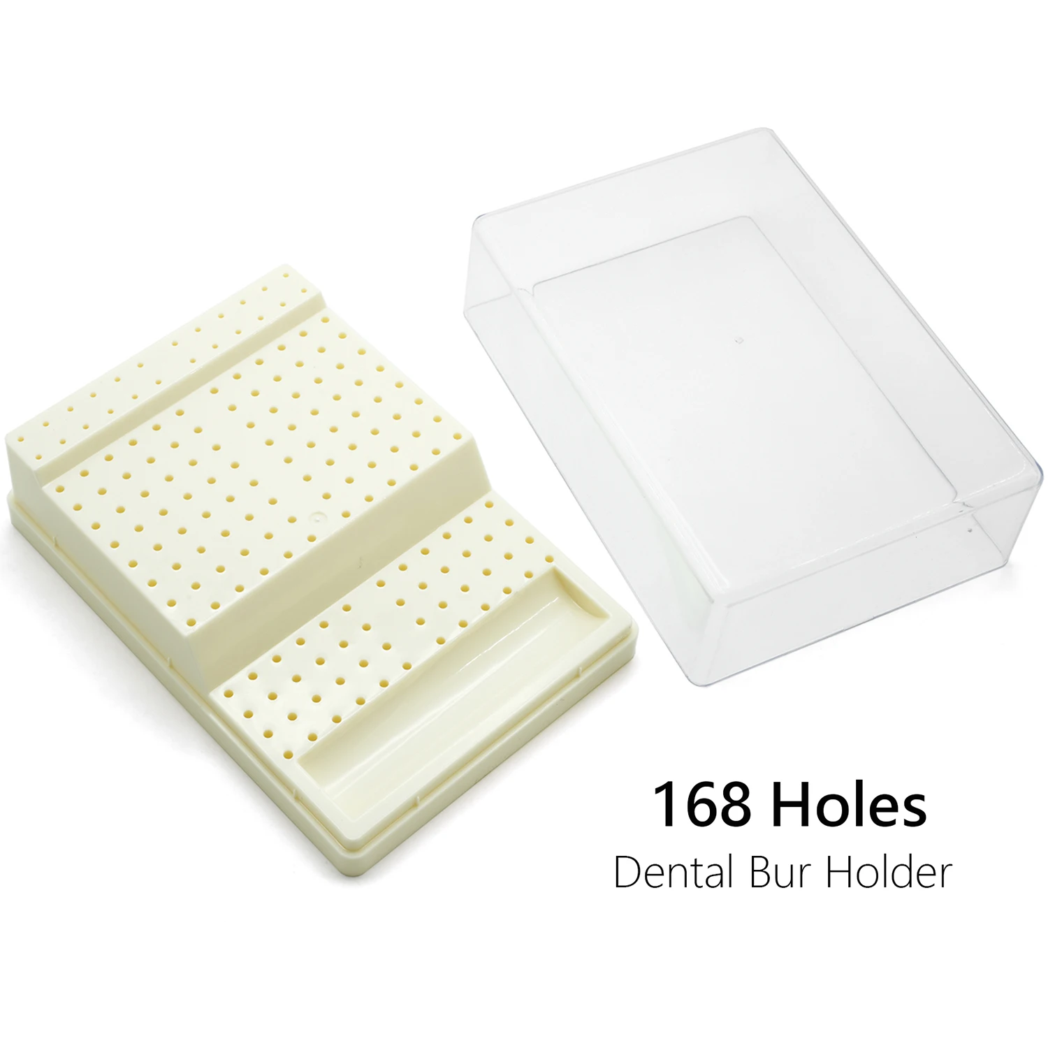 1Pcs/168 Holes Bur Holder Autoclave Sterilizer Case Disinfection Box Plastic Dental Burs Box Block Holder Dentistry Supplies