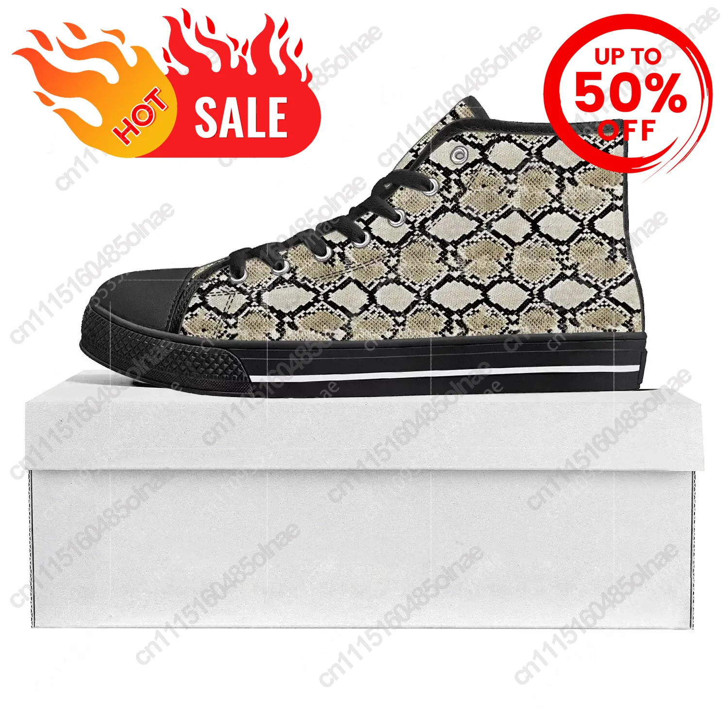 Snake Skin Pattern Top High Quality Sneakers Mens Womens Teenager Canvas Sneaker Tide Printed Causal Couple Custom Shoe