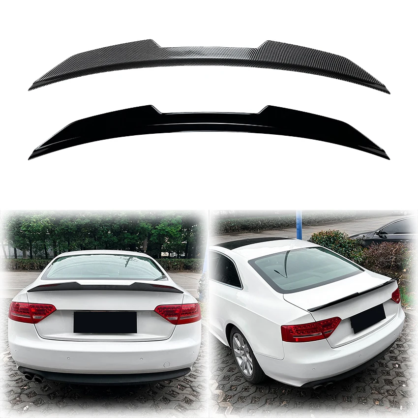 

2007 To 2016 For Audi A5 8T Coupe 2 Door MP Style Car Rear Spoiler Wing Lip By High Quality ABS Gloss Black Carbon Look Body Kit
