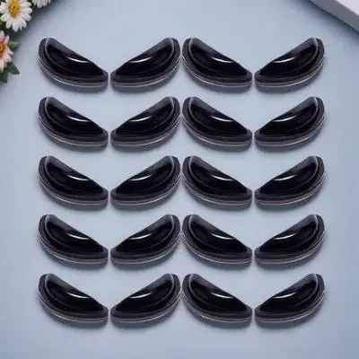 

10 Pairs Silicone Nose Pads Soft Non Slip Black Eyewear Accessories Comfortable Grips Replaceable Glasses Supplies