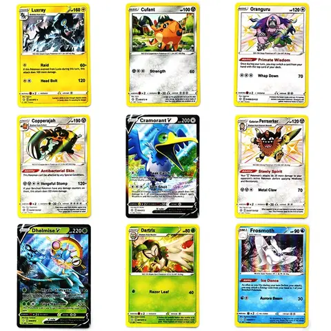 42 st/set Järnmetalllåda Pokémon TAKARA TOMY Stridsleksaker Lost Origin Pokémon-låda med Pikachu-spel Anime-bankkort för barn 10 best sales Pokémon-kortpaket - №9
