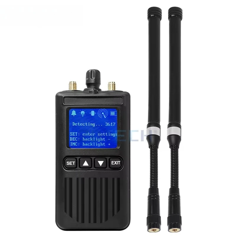 

100-6000MHz Portable Handheld Omnidirectional Drone Detector 1-2 Km Signal Detection System Uav Alarm Detector