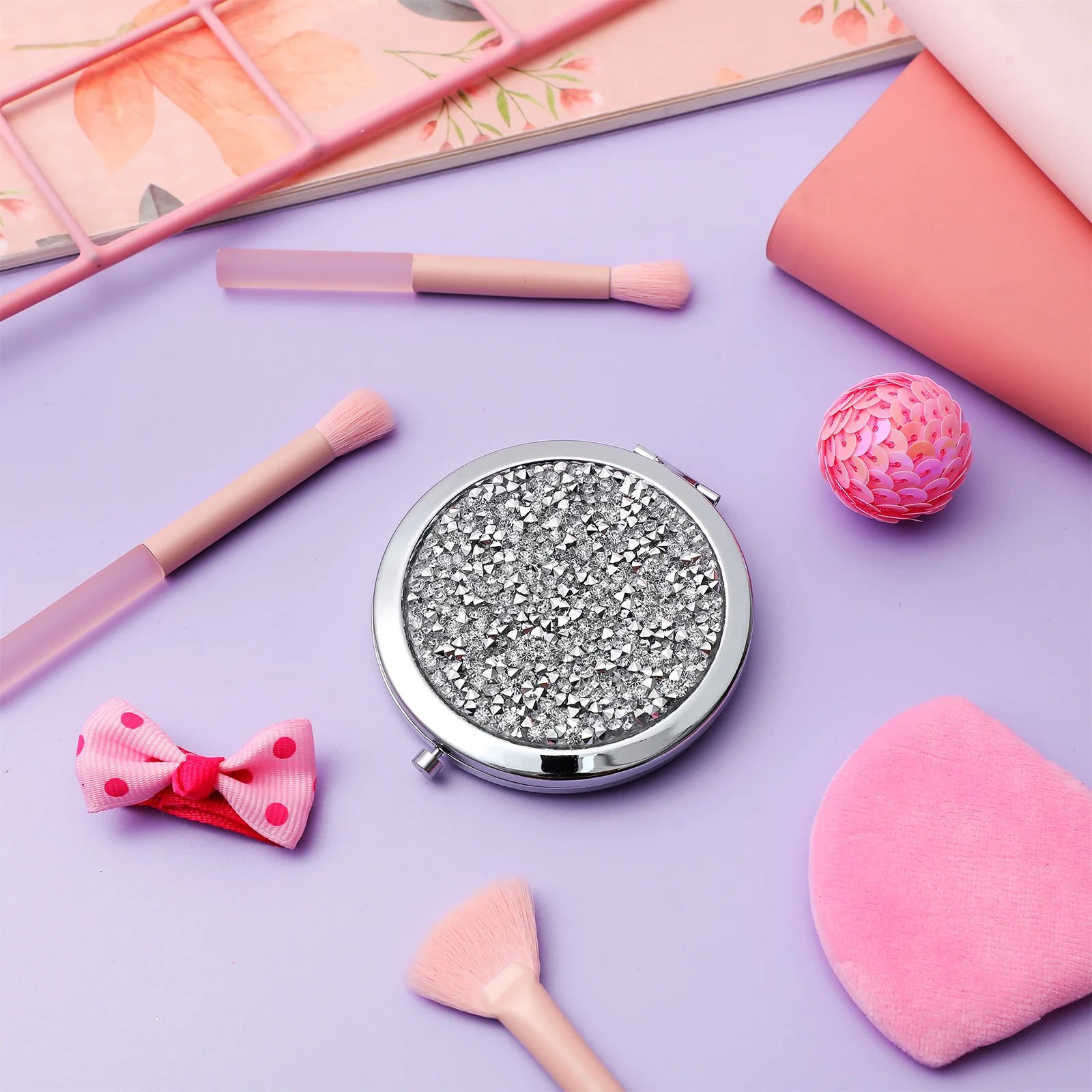 Mini Ronde Compacte Make-upspiegel Dubbelzijdig Kleine Zakspiegel Reizen Draagbare Mini Make-up Tool voor Vrouwen