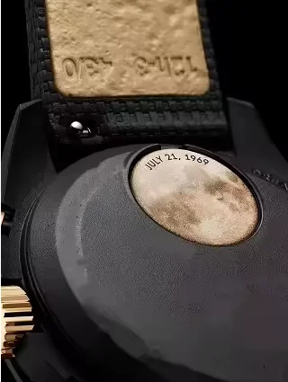 Global Limited 1969 Pcs Moon Style Speed Chronograph Watch, Moonshine Tone Black Gold Nylon Strap Sports Wristwatch