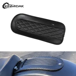 Motorcycle Black Leather Rear Fender Bib Solo Seat Cover For Harley Touring Road King Street Electra Glide FLHX FLHR 2008-2023