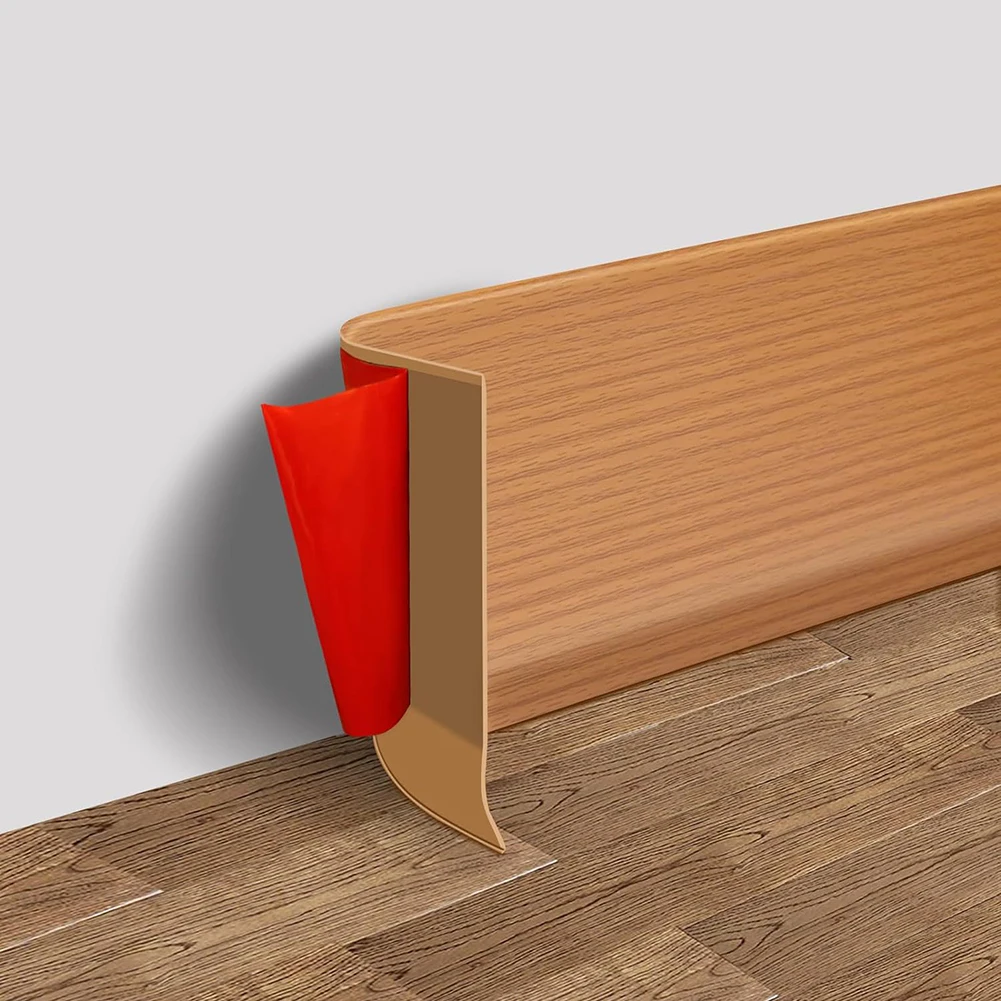 Skirting Board PVC Skirting Floor Decoration 10 Cm Wide 3 Meters Long Dark Brown Integrated Design For Home Renovation