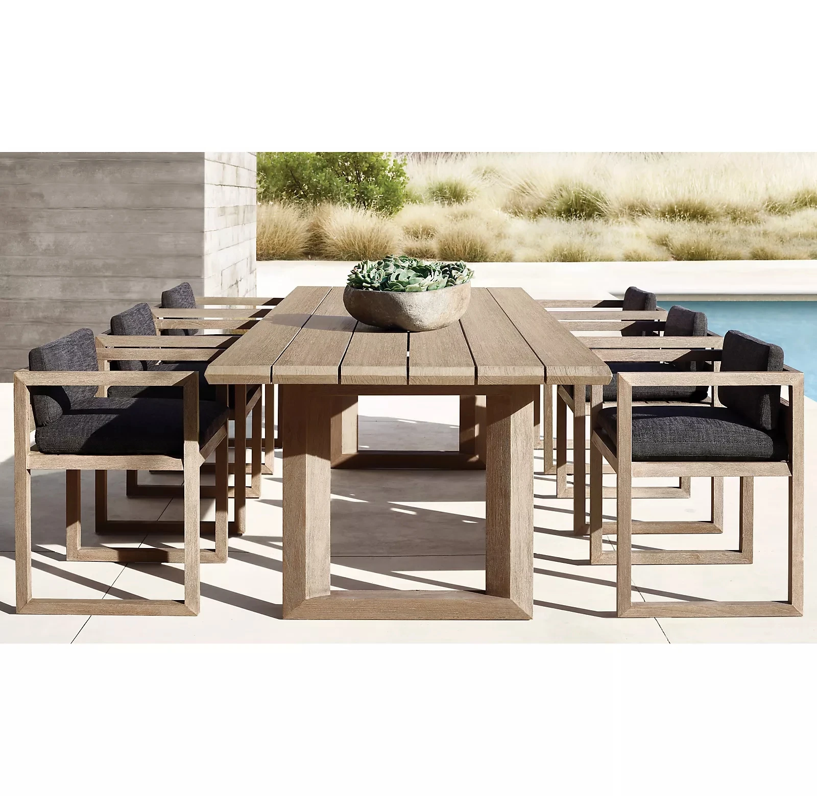 

Summer fashion garden furniture teak dining outdoor table and chair