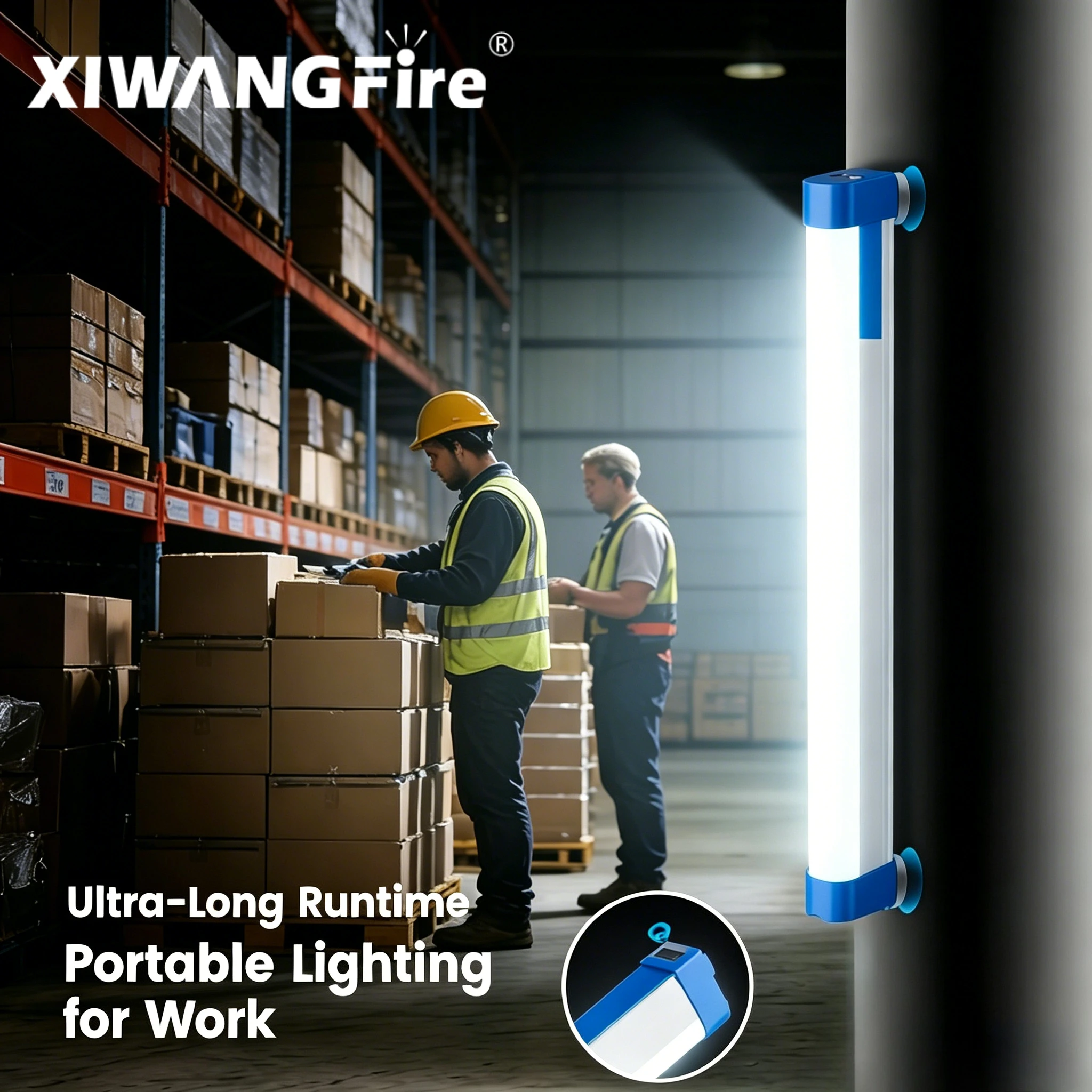 LED Rechargeable Lamp Tube USB 5V Emergency Light Camping Magnetic Portable Lightinging Night Market Outdoor Vehicle Hard Strip