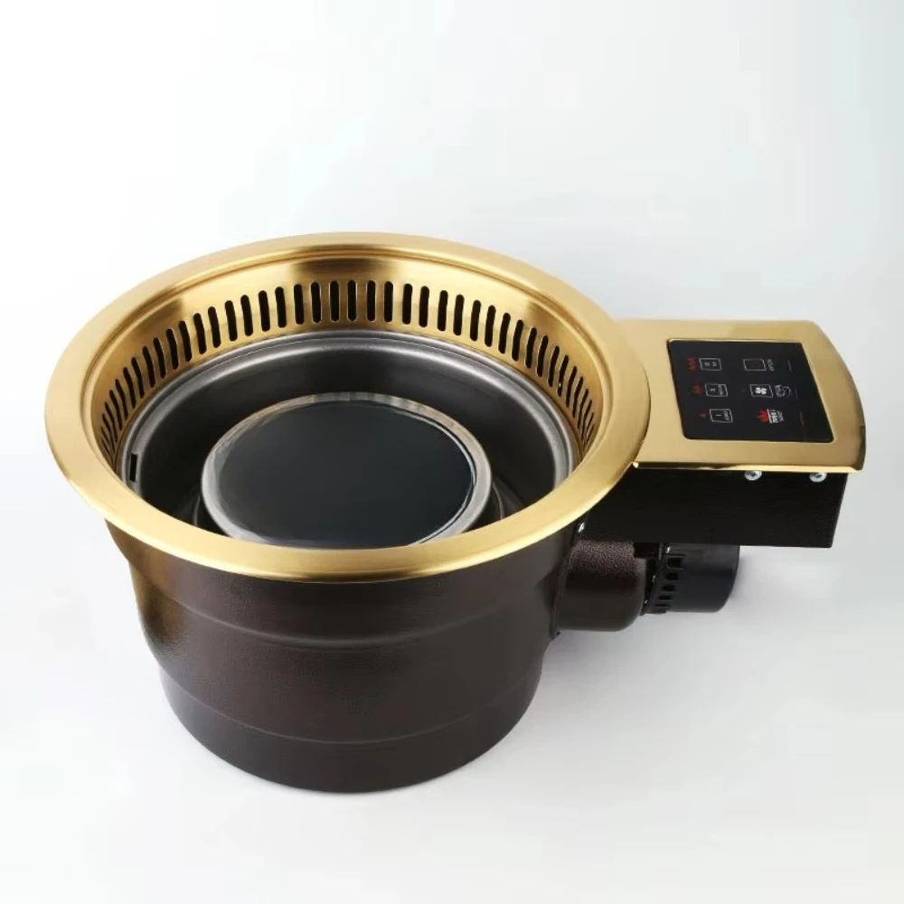 Korean electric barbecue grill commercial restaurant indoor smoke-free built-in desktop barbecue electric grill