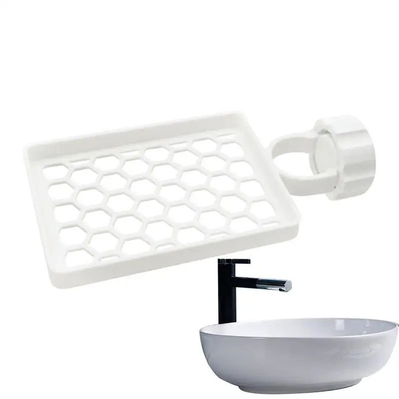 

Держатель для губки для посуды над смесителем, кухонная раковина, сушилка для мыла, держатель, нескользящий органайзер для стойки, лоток для хранения посуды в ванной комнате