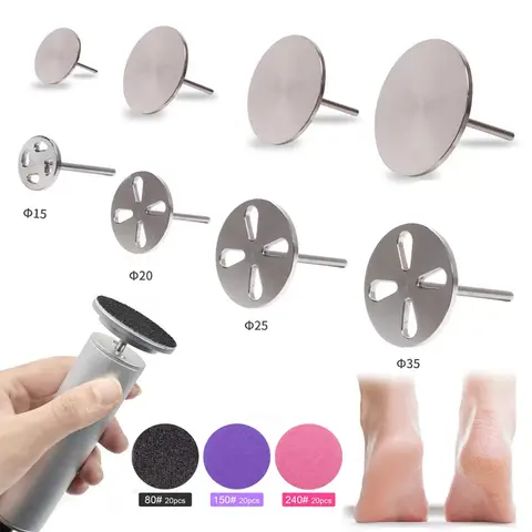 15/20/25/35MM Replaceable Sandpaper Disc for Foot Dead Skin Calluse Remove Cuticle Files Foot Electric Rotating Pedicure Tools