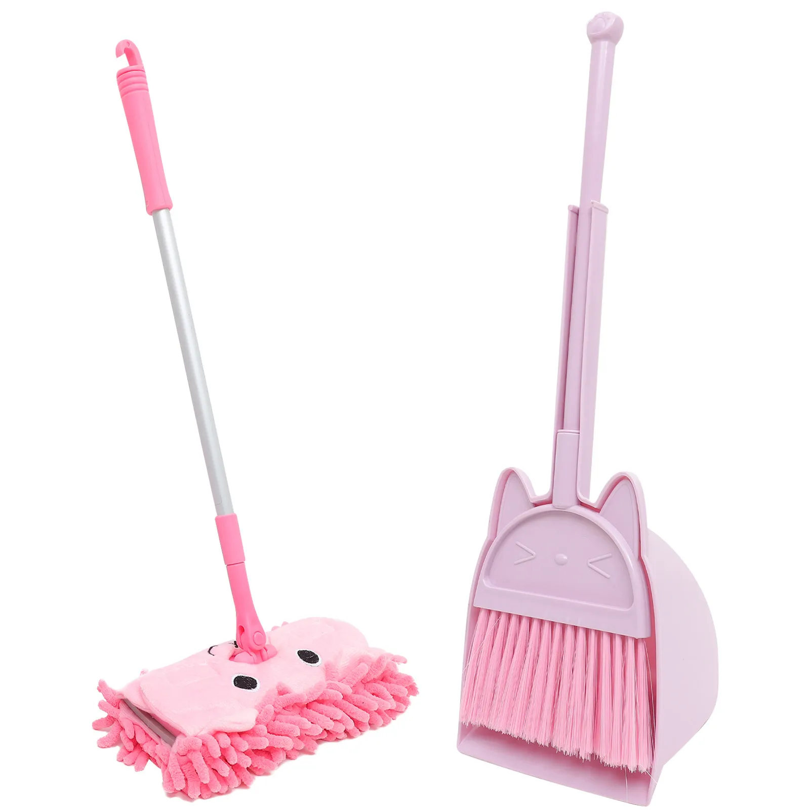 

1Set Kids Broom Set Children Mop Dustpan Household Sweeping Tools Lightweight Easy Grip Cleaning Playset for Toddlers Boys Girls