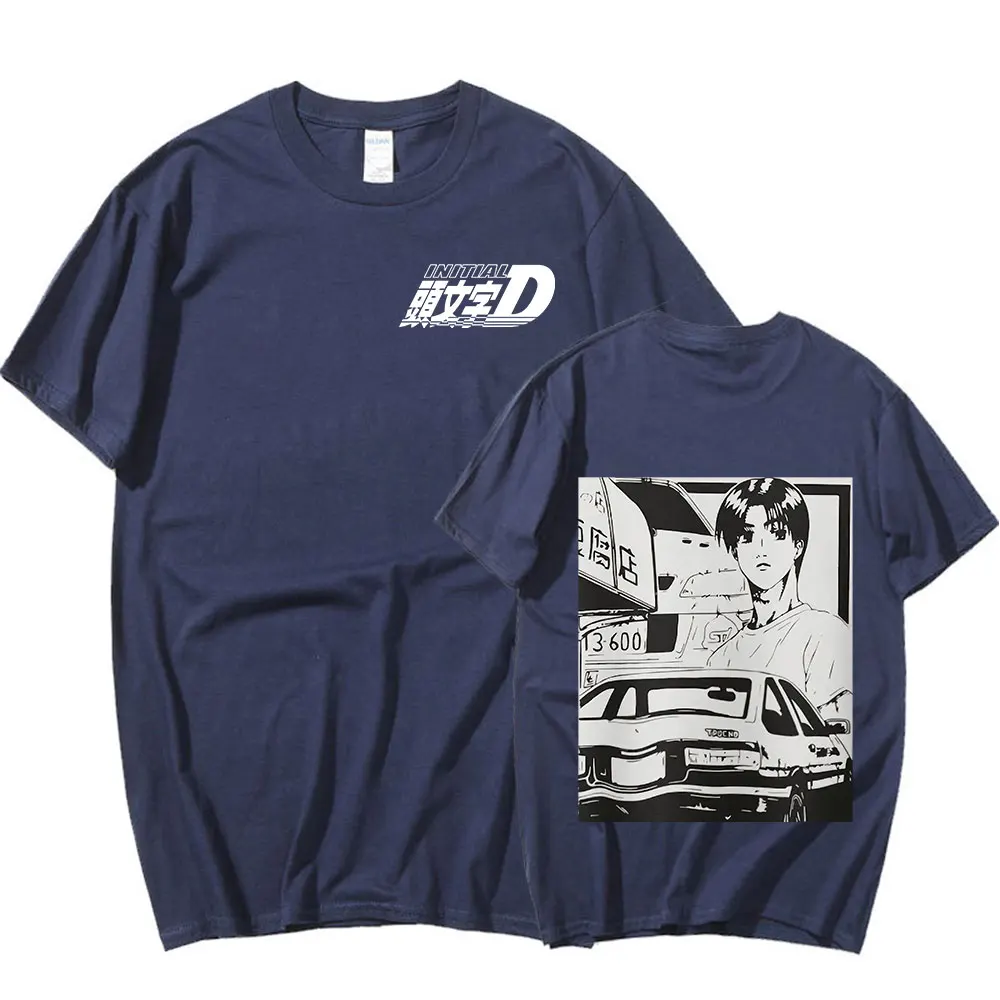 Japanese Anime Initial D AE86 T-shirt Hachiroku Shift Drift Short Sleeve T Shirt Takumi Fujiwara Tofu Shop Graphic T-shirts Tops