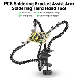 Multi Soldering Helping Hand Tool Table Clip Third Hand Soldering Stand Welding PCB Holder Flexible Arm Soldering Tool