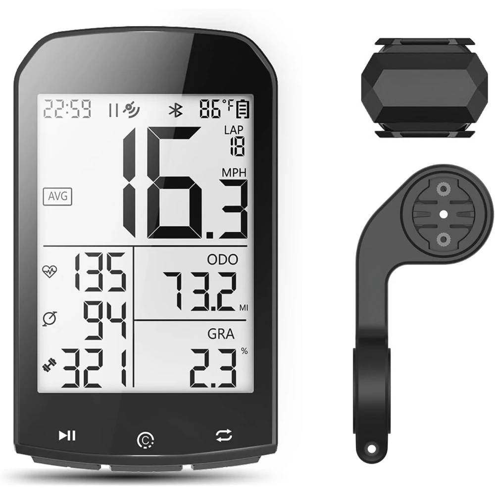 

Bike Computer GPS Wireless,Multifunctional Bicycle Computer GPS with 2.9 LCD Screen, Bike Speedometer with Auto Backlight IP67