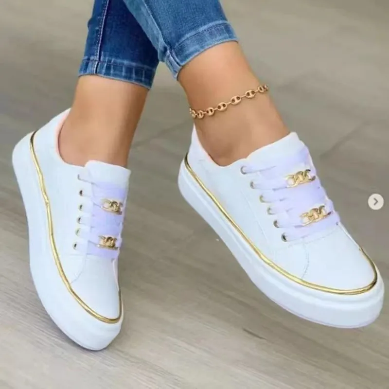 Zapatos vulcanizados blancos para Mujer, Zapatos informales bajos De verano para Mujer, zapatillas De lona antideslizantes con cordones para Mujer, Zapatos De Mujer