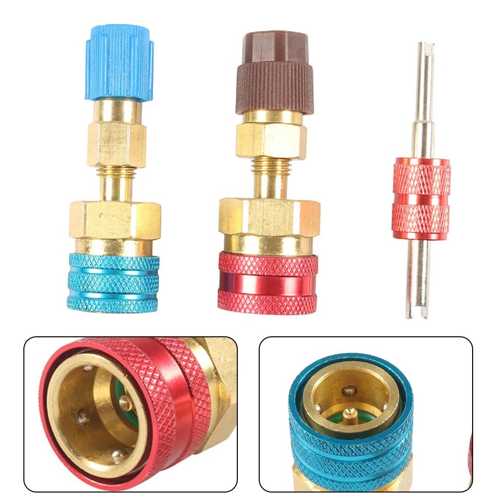 

R1234YF to R134A Hose Connectors Quick Connect High Low Pressure for Car Air Conditioner Systems Robust Construction
