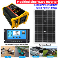 6000W Peaks Power Modified Sine Wave Inverter DC 12V To AC 110V/220V Voltage Transformer Set Solar System Car Power Inverter