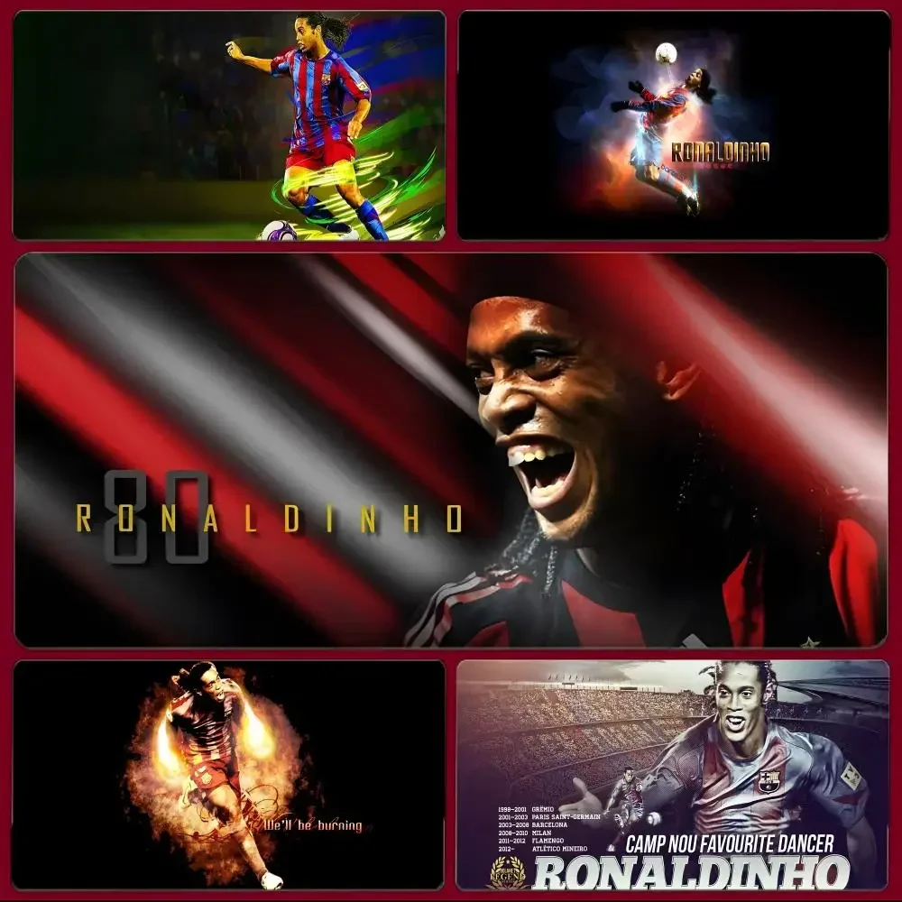 

athlete skillful R-Ronaldinho Mouse Pad Large Gaming Mousepad with Stitched Edges Thickened Desk Mat PC