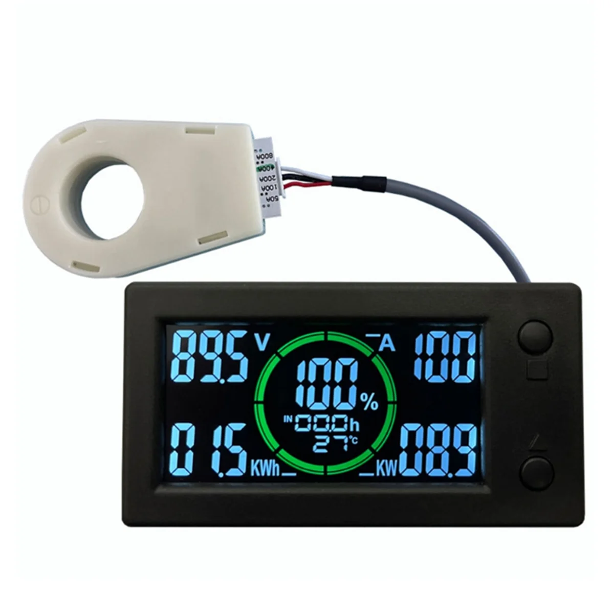 

B74A Color Screen Bluetooth Hall Coulomb Meter Lithium Battery Power Display Electric Car RV Voltage Current Power 400A