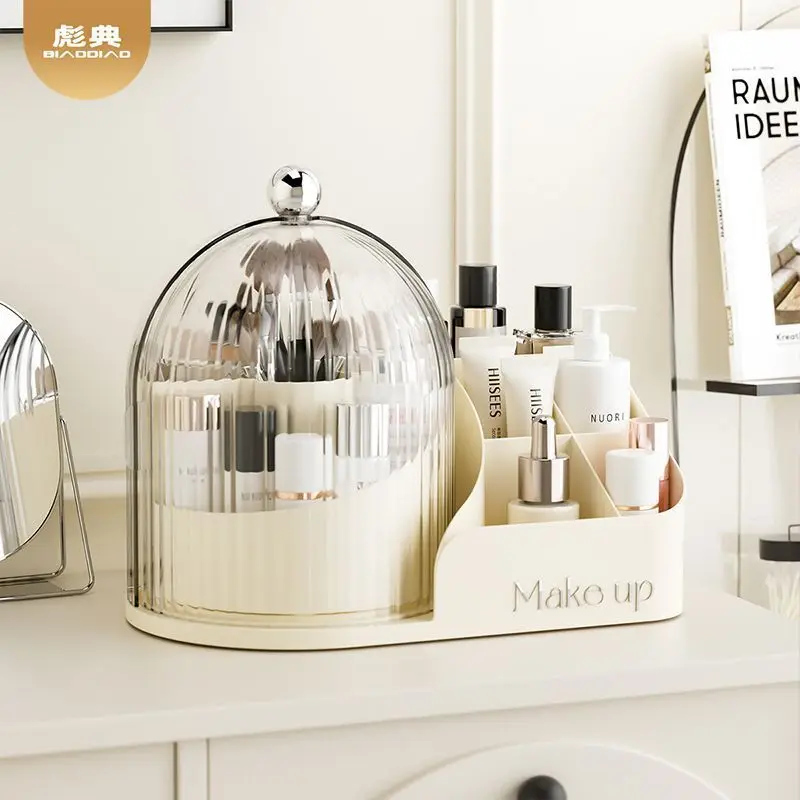 Rotating Cosmetics Storage Box, Desktop Dressing Table, Lipstick Eyebrow Pen Holder, Large-capacity Skin Care Products Shelf