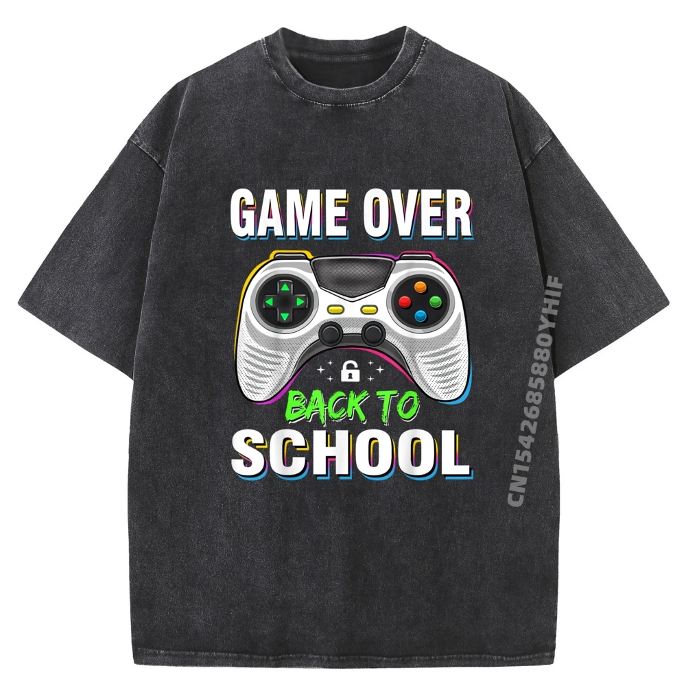 

Мужская футболка «Игра над обратно в школу», уличная одежда для мужчин и женщин, новые рубашки и футболки, потертая одежда большого размера