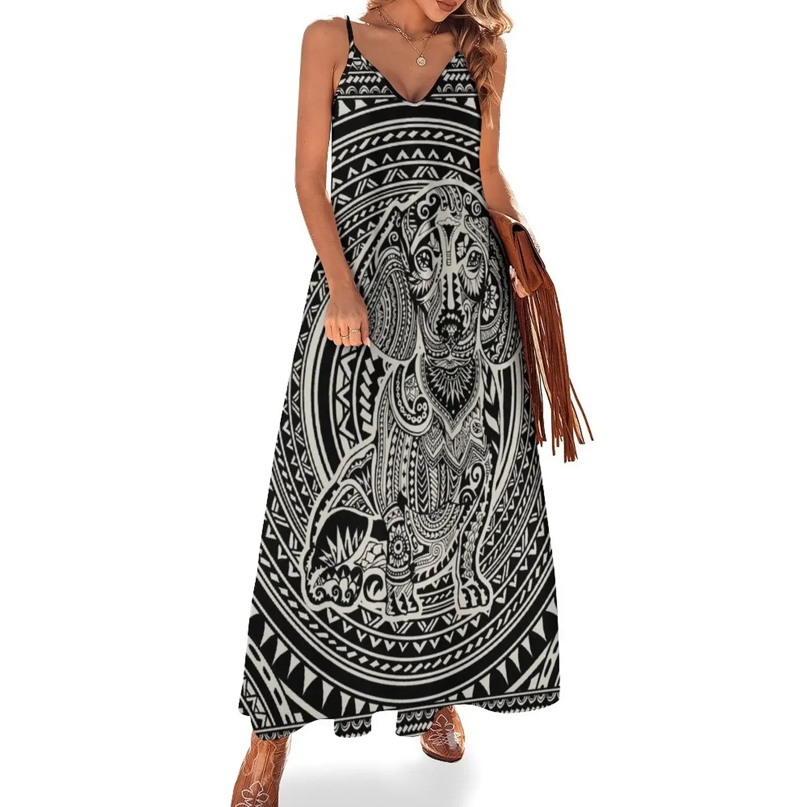 

Polynesian Dachshund Sleeveless Dress party dresses women Women's summer skirt summer clothes for women