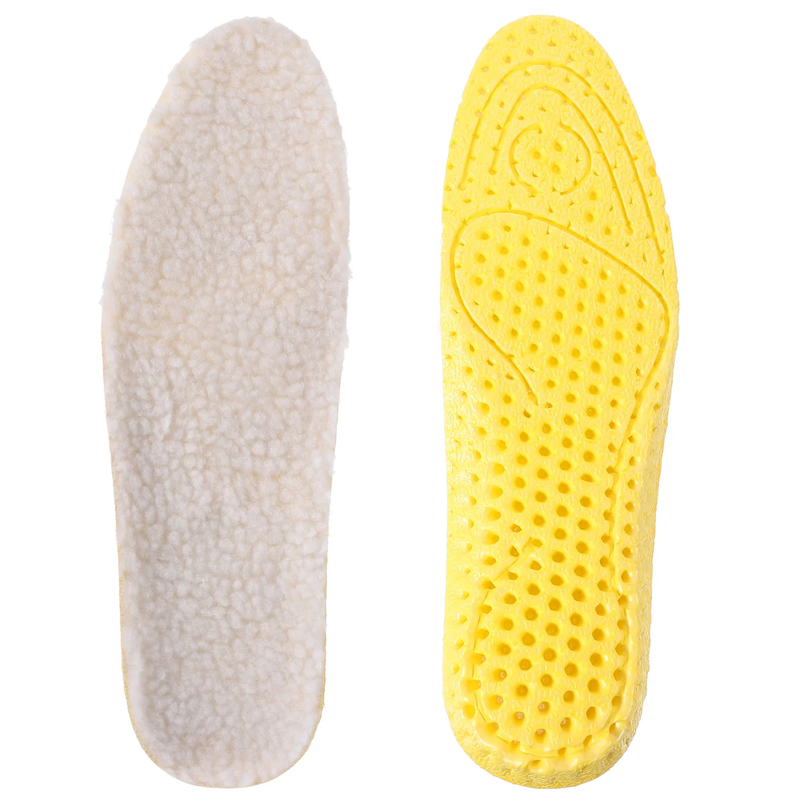 

1 Pair Warm Wool Insoles Thickened Comfortable Shoe Cushion For Winter Foot Care Tool Cold Resistant Compound Felt Sole