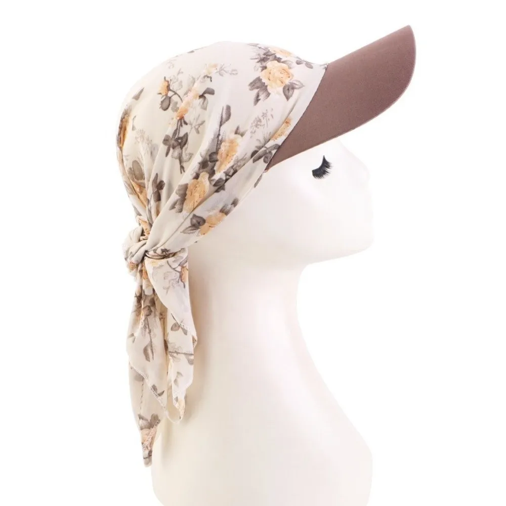 Pre-Tie Headscarf Headscarf Hat Sun Protection Lightweight Chemo Headwear Flower Print Breathable Headwraps Available All Year