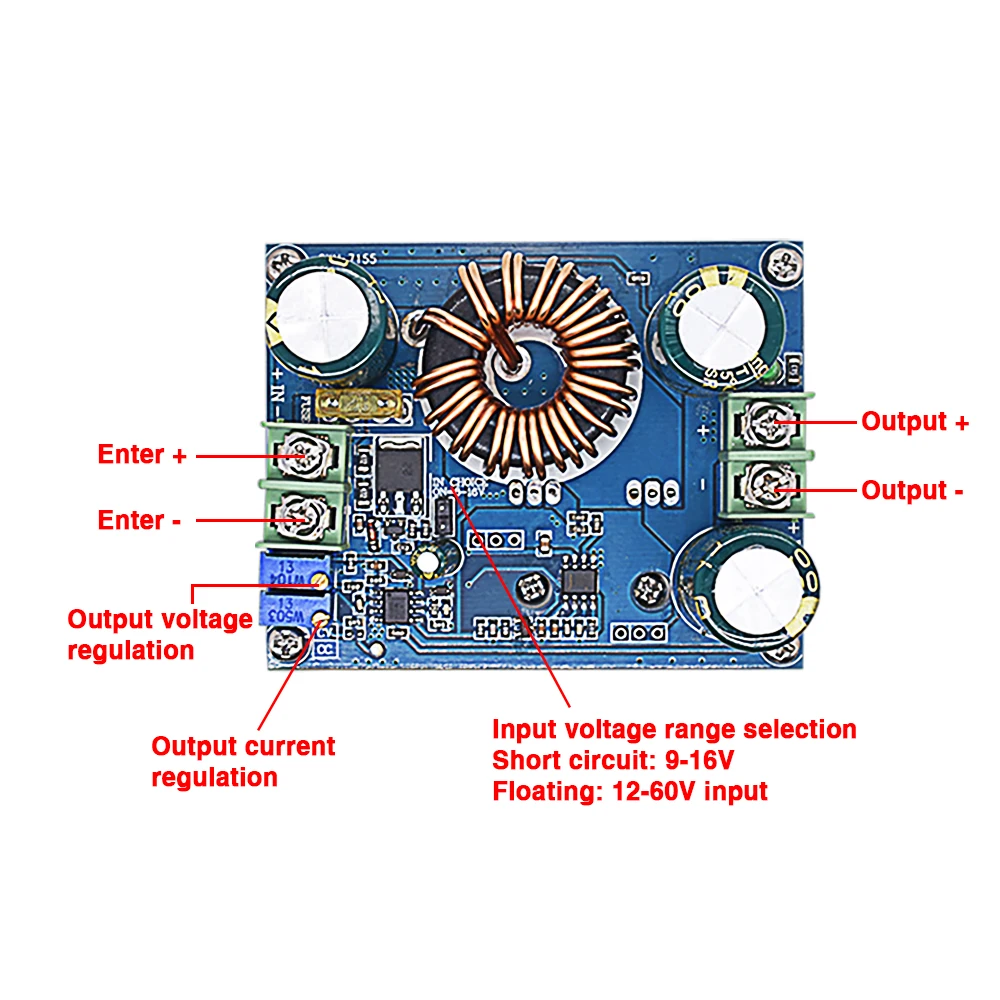 600W 16A DC MPPT konwerter napięcia słonecznego wzmacniającego moduł transformatora zasilającego 12-60V do 12-80V kontroler regulatora LTC — zdjęcie produktu 2