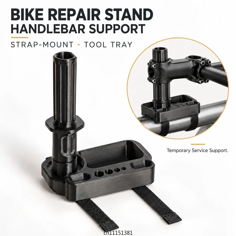 Bike Repair Stand Handlebar Support Workstation with Tool Tray for Road MTB Gravel Bicycle Maintenance