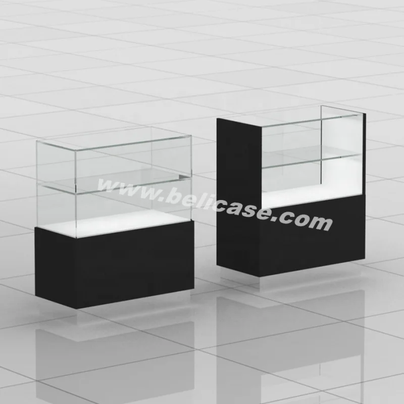 Customized. Wooden Sunglasses Display Stand with LED Light Optical Shop Display Counter Modern Eyewear Showcase