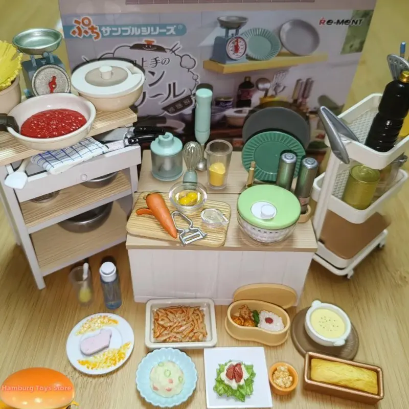 In Stock Rement Original Cook Do Kitchen Utensil Set Miniature Diorama Collection Decorations Ornaments Decor Model Toy Gifts