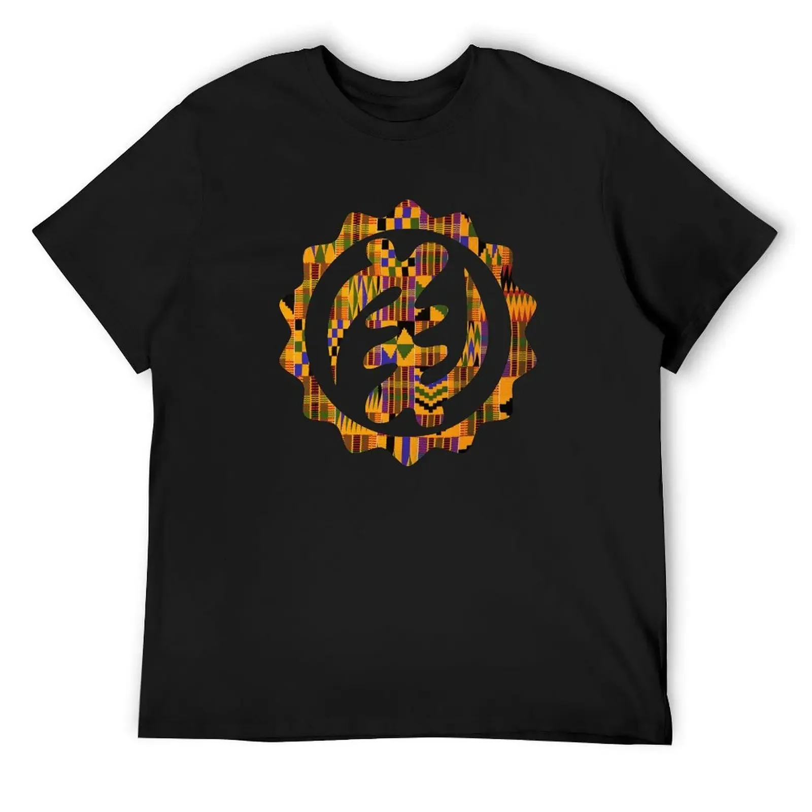 

Africa Kente God is King (Nyame Ne Hene) T-Shirt vintage clothes custom t-shirts blue lock men workout shirt