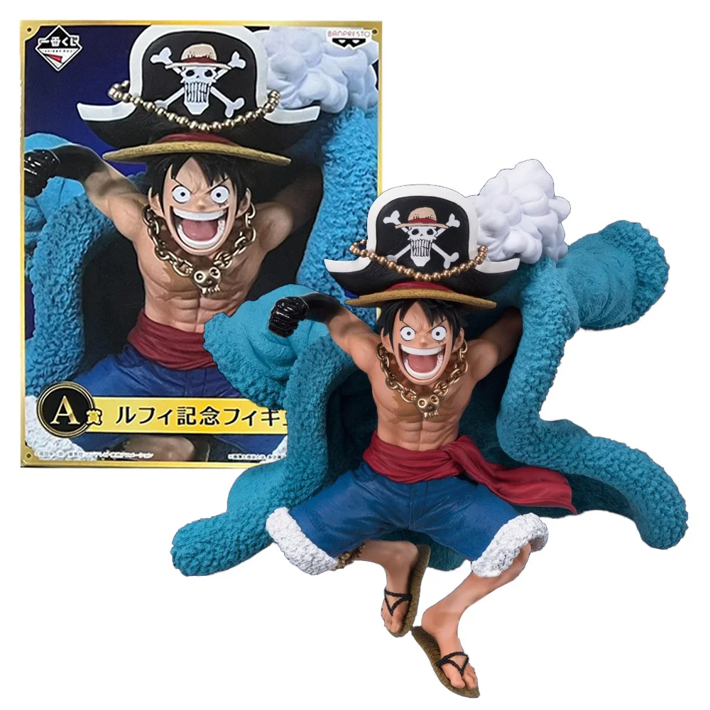 Monkey D Luffy Anime Figure Model Toy, Zero One Piece, 20 ° Aniversário, Action Figure PVC, Coleção Presente, 12cm