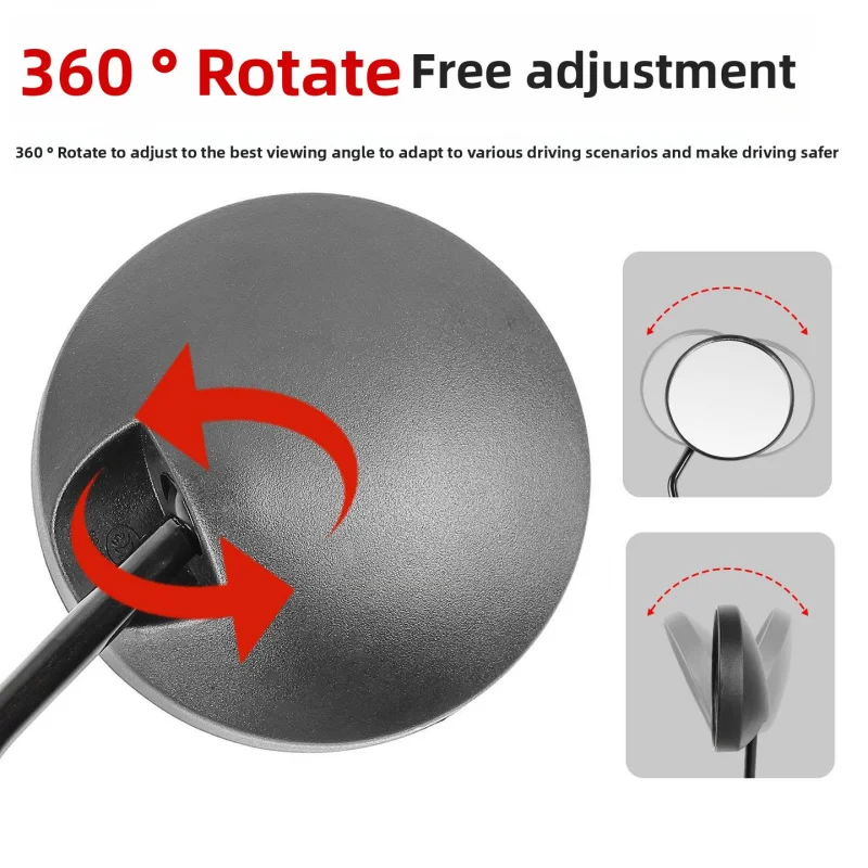 Electric vehicle rearview mirror, General 8mm high-definition reflective mirror, short-tube round flat mirror, convex mirror image 3