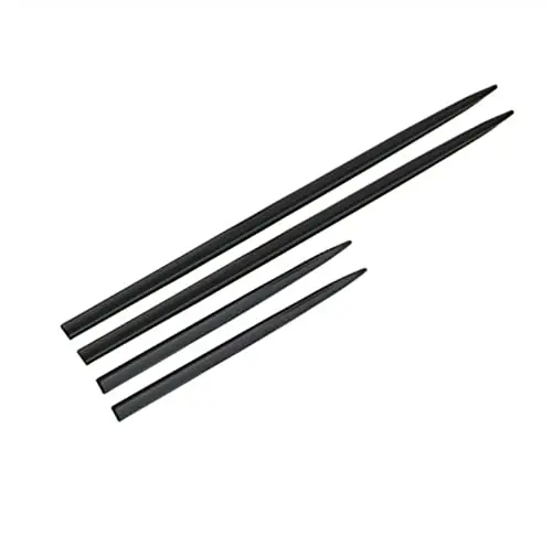 

4x Glossy Black ABS Car Side Skirt Door Line Sill Garnish Molding Trim Universal