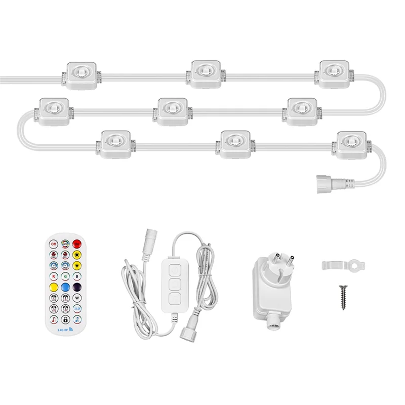 ABBN-Tuya Wifi Smart Eaves cadena de luz LED al aire libre IP67 impermeable RGB Color RF Control remoto para Alexa Google Home