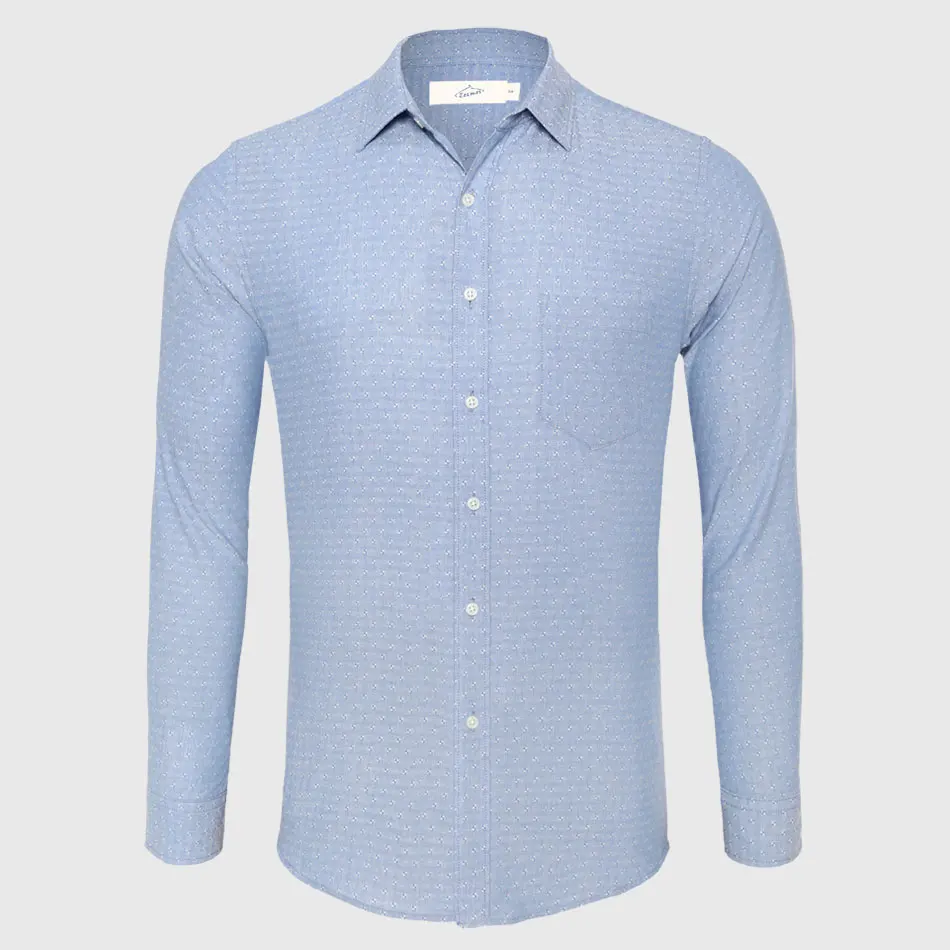 

Casual Shirt Men Cotton Linen Dot Button Down Shirt Male Slim Fit Long Sleeve Business
